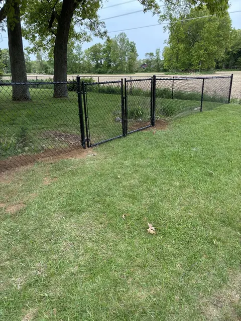 Black chain-link fencing
