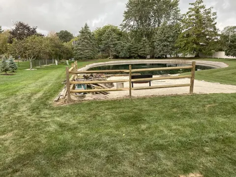 Wood rail fencing