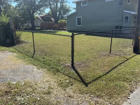 Black chain-link fencing