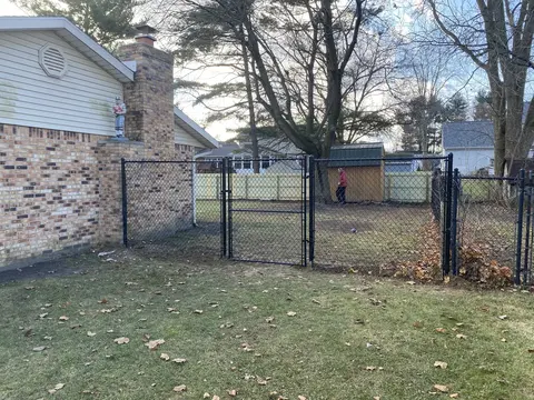 Chain-link fence and gate