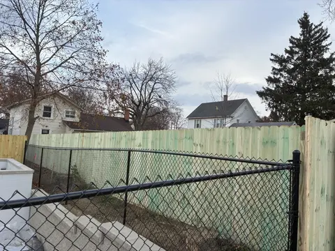 Black chain-link fencing