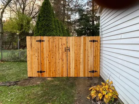 Wood double gate