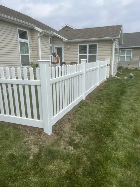 Vinyl picket fencing