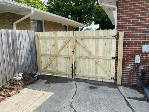 Wood double gate