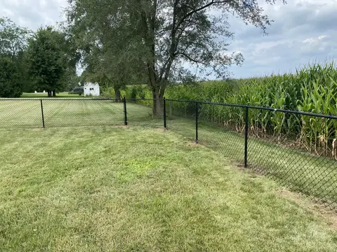 Black chain-link fencing