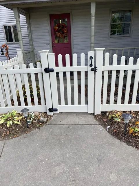 Vinyl picket fence and gate
