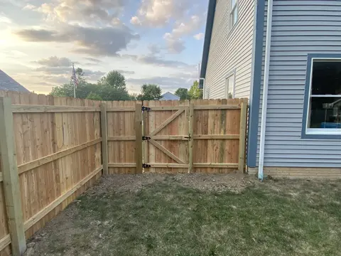 Wood fence and gate
