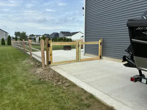 Wood rail double gate