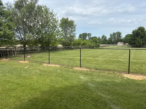 Black chain-link fencing