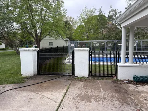 Ornamental metal fence and gate