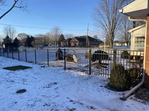 Ornamental metal fence and gate