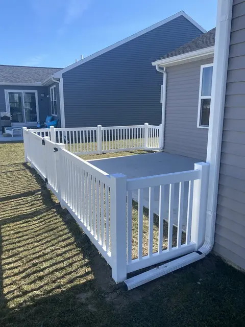 Vinyl picket fence and gate