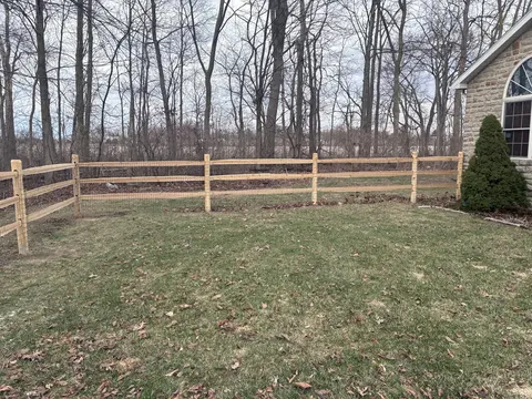 Wood rail fencing