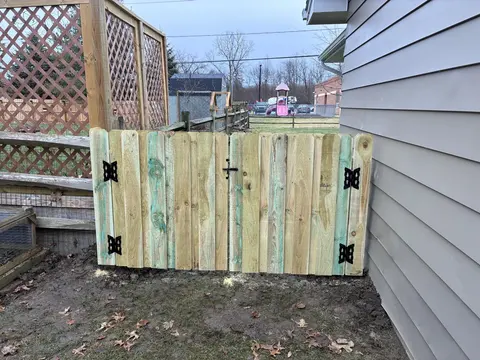 Wood fence and gate