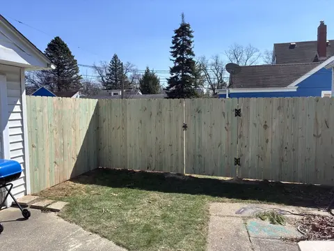 Wood fence and gate