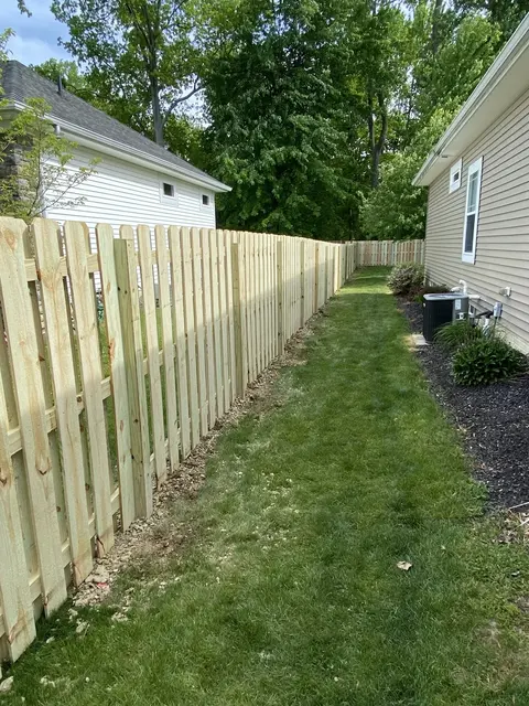 Wood fencing