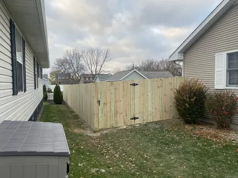 Wood fence and gate