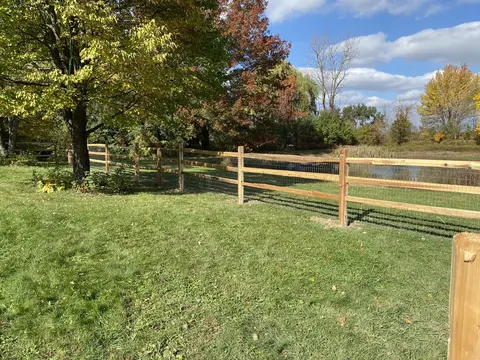 Wood rail fencing