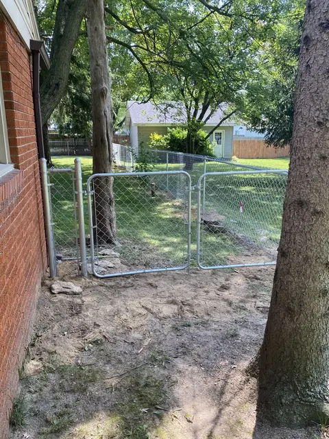 Chain-link fence and gate