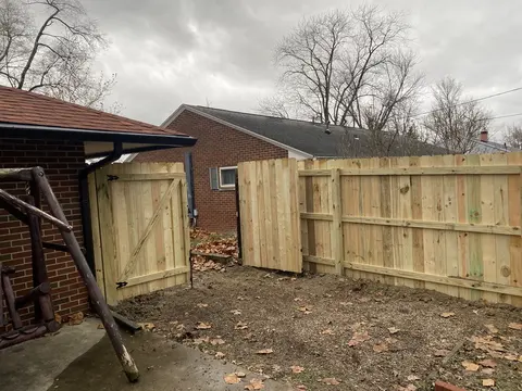 Wood fence and gate