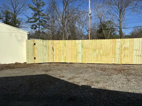 Wood fence and gate