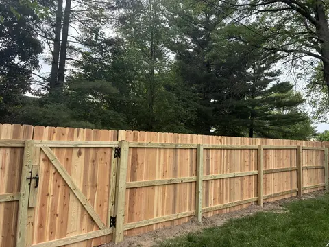 Wood fence and gate