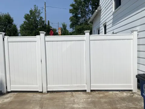 Vinyl fence and gate
