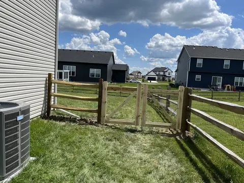 Wood rail double gate