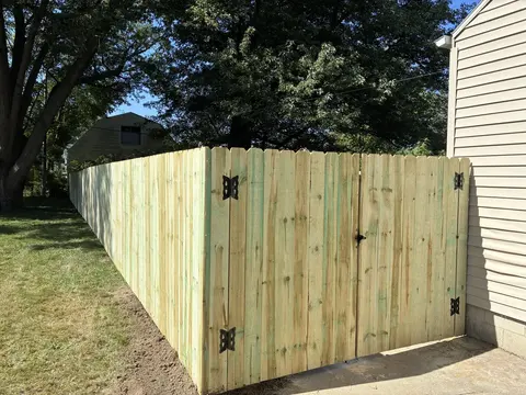 Wood fence and gate