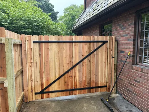 Wood fence and gate