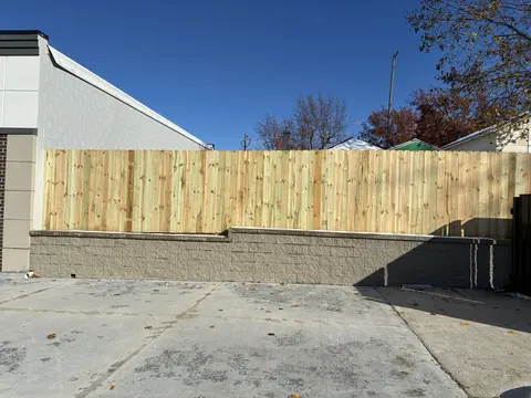 Wood fencing