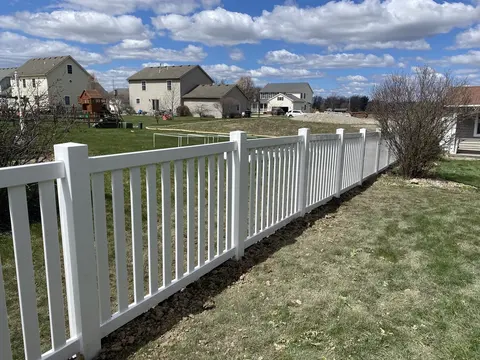 Vinyl picket fencing