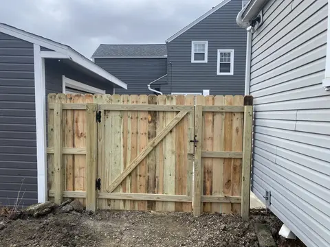 Wood fence and gate