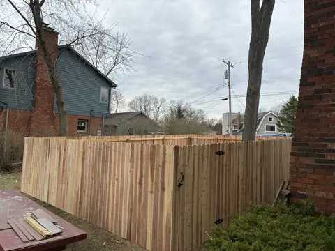 Wood fence and gate