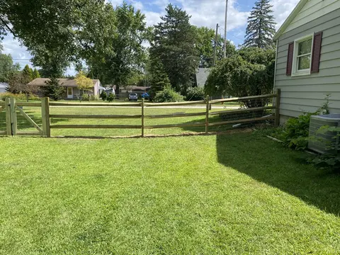 Wood rail fence and gate